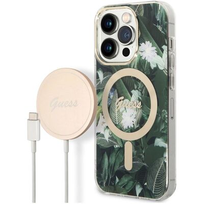 Guess Dschungel Hülle und MagSafe Ladegerät Bundle Guess Dschungel Hülle und MagSafe Ladegerät Bundle