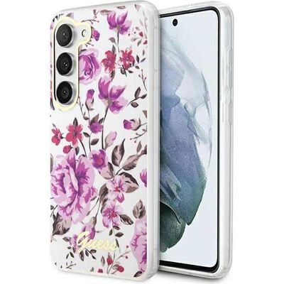 Guess Flower Collection - Burkolat Samsung Galaxy S23 Fehér Guess Flower Collection - Burkolat Samsung Galaxy S23 Fehér
