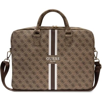 Torba na laptopa Guess - Eco skóra 15-16 cali - Brązowa Torba na laptopa Guess - Eco skóra 15-16 cali - Brązowa