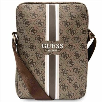 Guess 10" Bőr tablet- és laptop táska - Barna - 4G Csíkok Guess 10" Bőr tablet- és laptop táska - Barna - 4G Csíkok