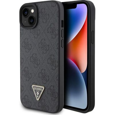 Guess iPhone 15 Hülle - Elegantes Druckmuster - Schwarz Guess iPhone 15 Hülle - Elegantes Druckmuster - Schwarz