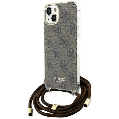 Guess IML 4G Crossbody Hülle für iPhone 15 - Braun - Smartphone Hülle Guess IML 4G Crossbody Hülle für iPhone 15 - Braun - Smartphone Hülle