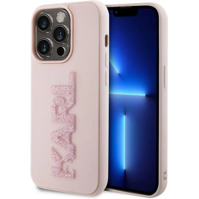 Coque dure avec glitter rose Karl Lagerfeld pour iPhone 15 Pro Max Coque dure avec glitter rose Karl Lagerfeld pour iPhone 15 Pro Max