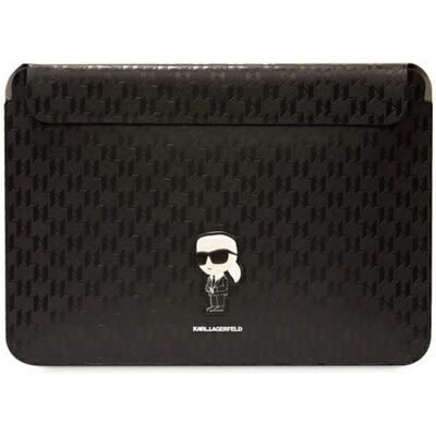 Karl Lagerfeld Schwarze 14" Saffiano Monogram Laptophülle Karl Lagerfeld Schwarze 14" Saffiano Monogram Laptophülle
