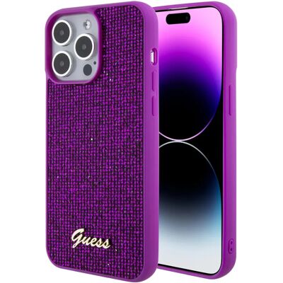 Guess iPhone 15 Pro Max Fuchsia Disco Metal Script Tok Guess iPhone 15 Pro Max Fuchsia Disco Metal Script Tok