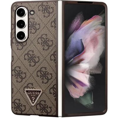 Coque Guess Samsung Galaxy Z Fold5 - Cuir Écologique, Logo Triangulaire - Publicité Coque Guess Samsung Galaxy Z Fold5 - Cuir Écologique, Logo Triangulaire - Publicité