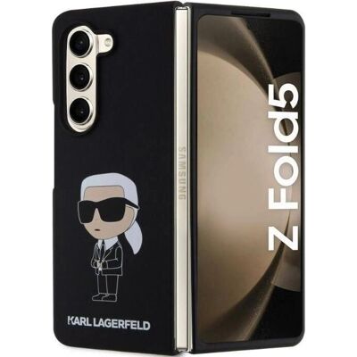 Coque en Silicone Noir Karl Lagerfeld pour Z Fold 5 - Accessoire Téléphone Coque en Silicone Noir Karl Lagerfeld pour Z Fold 5 - Accessoire Téléphone