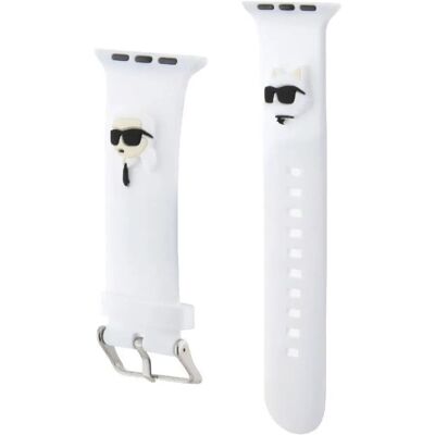 Karl Lagerfeld Weiß 3D Rubber Apple Watch Armband - Uhrenarmband Karl Lagerfeld Weiß 3D Rubber Apple Watch Armband - Uhrenarmband
