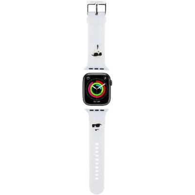 Fehér 3D gumi Karl & Choupette - Apple Watch szíj Fehér 3D gumi Karl & Choupette - Apple Watch szíj