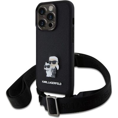 Karl Lagerfeld iPhone 15 Pro Schwarz Crossbody Hülle Karl Lagerfeld iPhone 15 Pro Schwarz Crossbody Hülle
