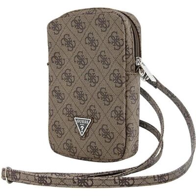 Sac à main Guess PU 4G Triangle Logo - Marron - Publicité Sac à main Guess PU 4G Triangle Logo - Marron - Publicité