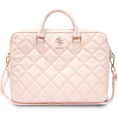 Guess PU Quilted 4G Computertasche - 15/16 Zoll - Rosa Guess PU Quilted 4G Computertasche - 15/16 Zoll - Rosa
