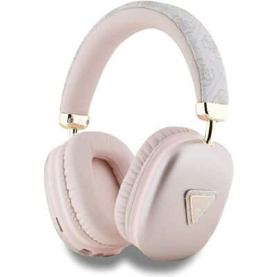Guess Casque Sans Fil - Rose - 32h Batterie - Bluetooth 5.3 - Triangle 4G - Publicité Guess Casque Sans Fil - Rose - 32h Batterie - Bluetooth 5.3 - Triangle 4G - Publicité