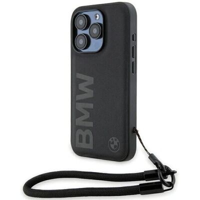 Coque en cuir BMW Signature pour iPhone 15 Pro 6.1" - Noir Coque en cuir BMW Signature pour iPhone 15 Pro 6.1" - Noir