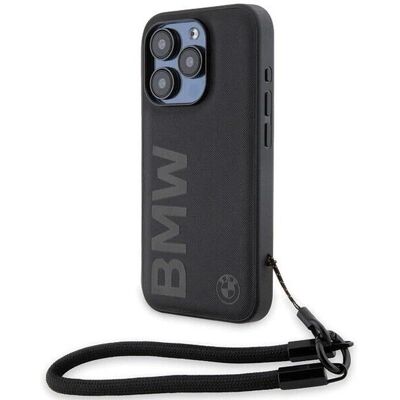Coque en cuir BMW Signature pour iPhone 15 Pro Max - Noir Coque en cuir BMW Signature pour iPhone 15 Pro Max - Noir