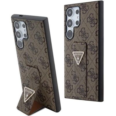 Coque de luxe marron Guess S24 Ultra avec cristaux Coque de luxe marron Guess S24 Ultra avec cristaux