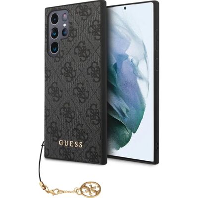Coque Guess Galaxy S24 Ultra Gris 4G Charm - Étui Coque Guess Galaxy S24 Ultra Gris 4G Charm - Étui