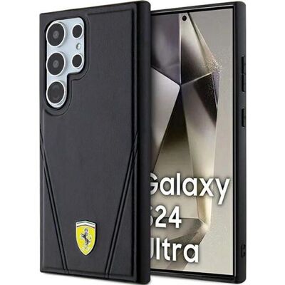 Samsung Ferrari Hot Stamp V Linien MagSafe Hülle für Galaxy S24 Ultra - Schwarz Samsung Ferrari Hot Stamp V Linien MagSafe Hülle für Galaxy S24 Ultra - Schwarz