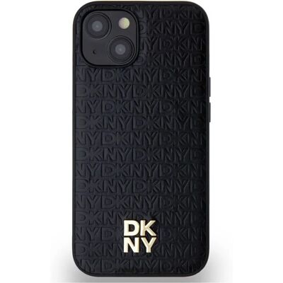 Coque en cuir DKNY MagSafe pour iPhone 15/14/13 - Noir Coque en cuir DKNY MagSafe pour iPhone 15/14/13 - Noir