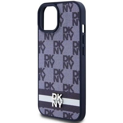 Coque DKNY pour iPhone 15 Bleu Carreaux et Rayures Coque DKNY pour iPhone 15 Bleu Carreaux et Rayures