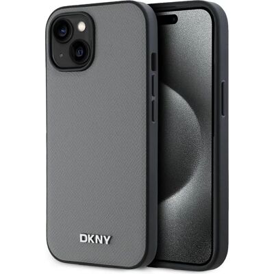 DKNY iPhone 13 MagSafe Graues Lederhülle - Handyhülle DKNY iPhone 13 MagSafe Graues Lederhülle - Handyhülle
