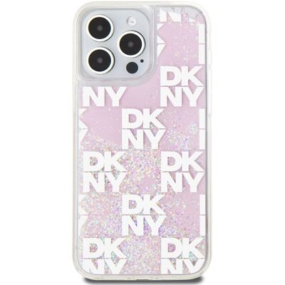DKNY Pink Liquid Glitter iPhone 15 Pro Max Hülle DKNY Pink Liquid Glitter iPhone 15 Pro Max Hülle