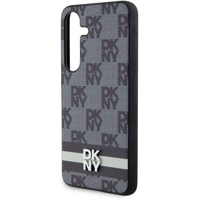DKNY Leder Checkered Mono Muster & Gestreift für Galaxy S24 - Handyhülle DKNY Leder Checkered Mono Muster & Gestreift für Galaxy S24 - Handyhülle