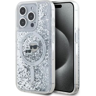 Coque MagSafe Transparente Glitter Karl Lagerfeld pour iPhone 15 Pro Coque MagSafe Transparente Glitter Karl Lagerfeld pour iPhone 15 Pro