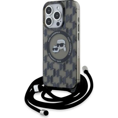 Karl Lagerfeld iPhone 15 Pro Hülle - Monogramm Crossbody Magsafe Karl Lagerfeld iPhone 15 Pro Hülle - Monogramm Crossbody Magsafe