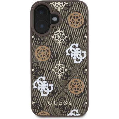 Guess iPhone 16 Hnědý MagSafe Kryt - Elegantní a Ochranný Guess iPhone 16 Hnědý MagSafe Kryt - Elegantní a Ochranný