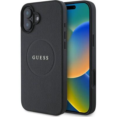 Coque Guess MagSafe pour iPhone 16 6,1" Anneau Doré - Publicité Coque Guess MagSafe pour iPhone 16 6,1" Anneau Doré - Publicité