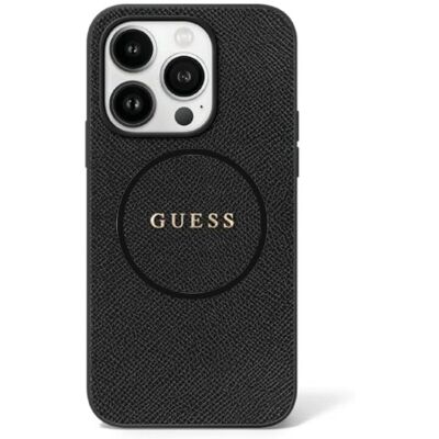Guess iPhone 16 Pro Schwarze Texturierte MagSafe Hülle - Handyzubehör Guess iPhone 16 Pro Schwarze Texturierte MagSafe Hülle - Handyzubehör