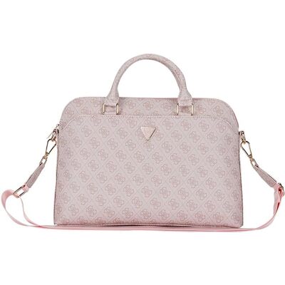 Sac Guess 4G Rose - Poche à fermeture éclair, Logo Triangle 15" Sac Guess 4G Rose - Poche à fermeture éclair, Logo Triangle 15"