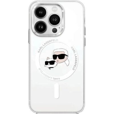 Coque rigide Karl Lagerfeld iPhone 16 - Tête Karl & Choupette - Publicité Coque rigide Karl Lagerfeld iPhone 16 - Tête Karl & Choupette - Publicité
