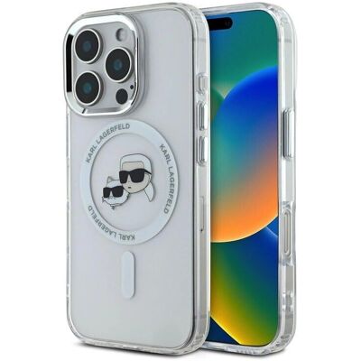 Funda Karl Lagerfeld para iPhone 16 Pro con marco de metal y Magsafe Funda Karl Lagerfeld para iPhone 16 Pro con marco de metal y Magsafe