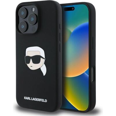 Karl Lagerfeld iPhone 16 Pro MagSafe Schwarz Hülle Karl Lagerfeld iPhone 16 Pro MagSafe Schwarz Hülle
