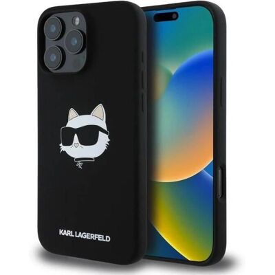 Karl Lagerfeld iPhone 16 Pro Max Silikon Hülle Choupette MagSafe Karl Lagerfeld iPhone 16 Pro Max Silikon Hülle Choupette MagSafe