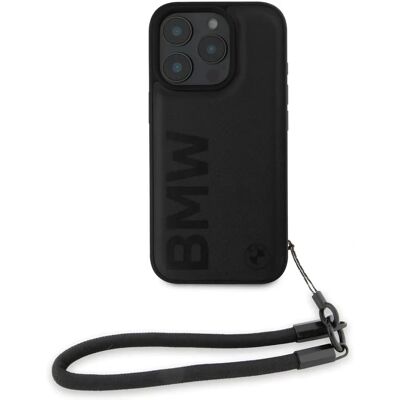 Coque BMW iPhone 16 Pro - Signature Cuir et Lanière Coque BMW iPhone 16 Pro - Signature Cuir et Lanière