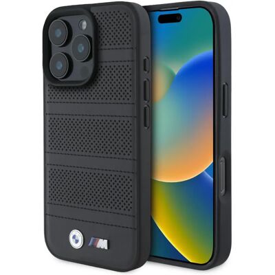 Coque BMW iPhone 16 Pro Max - Noir, Perforée, Couse - Smartphone Coque BMW iPhone 16 Pro Max - Noir, Perforée, Couse - Smartphone