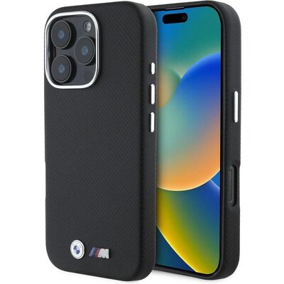 Coque Logo en Métal Enveloppée de Kevlar Série M BMW - iPhone 16 Pro Max Coque Logo en Métal Enveloppée de Kevlar Série M BMW - iPhone 16 Pro Max