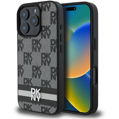 Coque DKNY pour iPhone 16 Pro - Carreaux et Rayures - Étui Coque DKNY pour iPhone 16 Pro - Carreaux et Rayures - Étui