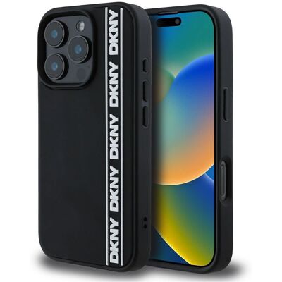 Coque DKNY pour iPhone 16 Pro Max - Édition 3D Rubber, Noir Coque DKNY pour iPhone 16 Pro Max - Édition 3D Rubber, Noir