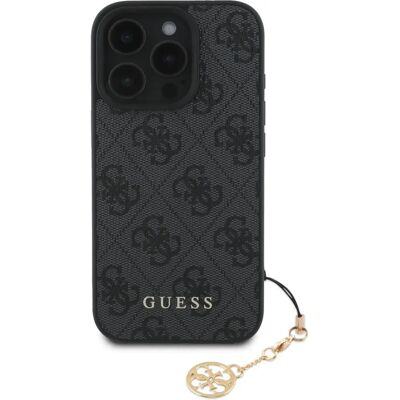 Černé 4G Charm Guess obal na iPhone 16 Pro Max - Pouzdro Černé 4G Charm Guess obal na iPhone 16 Pro Max - Pouzdro