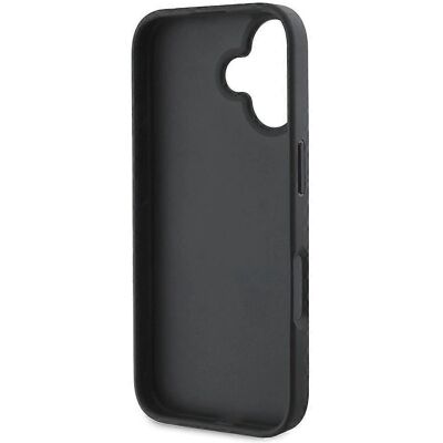 Guess iPhone 16 Hardcase Grijs - 4G Bottom Stripe Guess iPhone 16 Hardcase Grijs - 4G Bottom Stripe