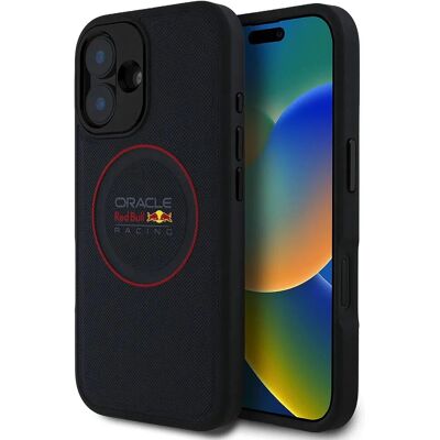 Red Bull Racing iPhone 16 Leder Ring Hülle - Handyhülle Red Bull Racing iPhone 16 Leder Ring Hülle - Handyhülle