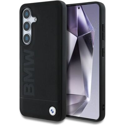 Étui Bmw en Cuir Grand Motif de Marque - Pour Samsung Galaxy S25+ Étui Bmw en Cuir Grand Motif de Marque - Pour Samsung Galaxy S25+
