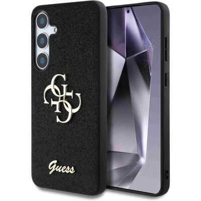 Coque Fixe Brillant avec Logo Métallique 4G Grande Guess pour Samsung Galaxy S25 - Noir - Publicité Coque Fixe Brillant avec Logo Métallique 4G Grande Guess pour Samsung Galaxy S25 - Noir - Publicité