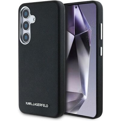 Karl Lagerfeld S25+ Černé Celoplošné Kovové Logo MagSafe Pouzdro Karl Lagerfeld S25+ Černé Celoplošné Kovové Logo MagSafe Pouzdro