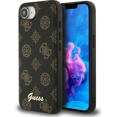 Coque Guess Peony Script Logo MagSafe pour iPhone 16E Coque Guess Peony Script Logo MagSafe pour iPhone 16E