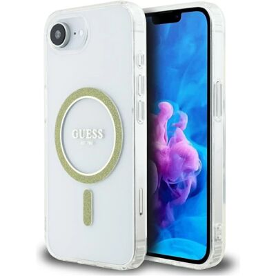 Guess Iml Glitter Circle Magsafe-Deksel Für Iphone 16E - Transparent Guess Iml Glitter Circle Magsafe-Deksel Für Iphone 16E - Transparent